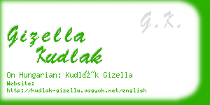 gizella kudlak business card